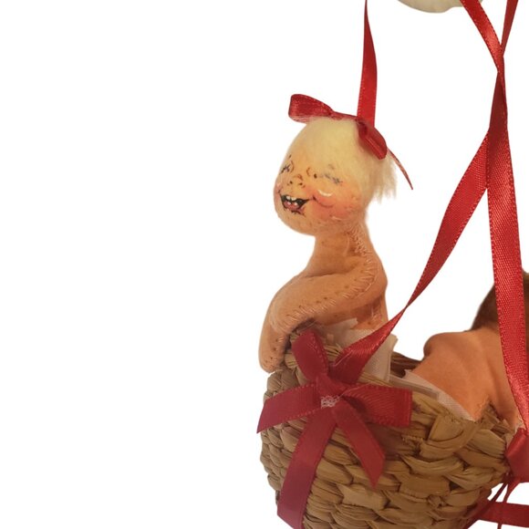 Ballooning Kids Annalee Mobilitee Doll Hot Air Balloon W/2 Figures 1990s 90s - Picture 6 of 9